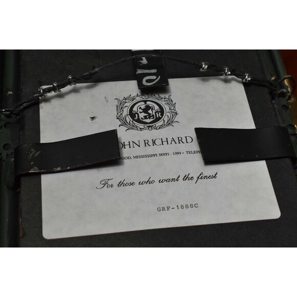 John Richard Luxury Botanical Wall Plaques Set 2 Gilded Frames Ceramic Tiles - Picture 5 of 7